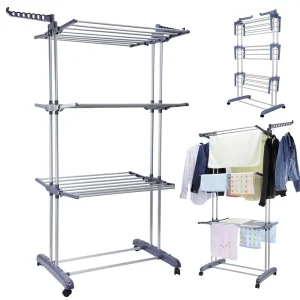 4- Tier Movable/Foldable Clothes Drying Rack