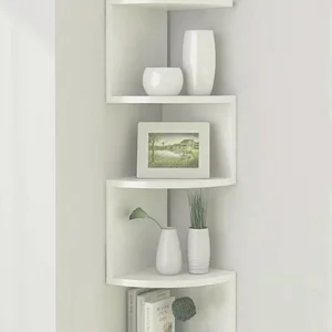 5-tier Corner Storage Rack Floating Wall Shelf